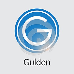 Gulden Digital Currency - Vector Illustration.