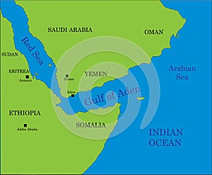 Gulf of Aden map photo
