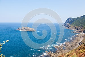 Gulf of Biscay view from cape Villano, Spain photo