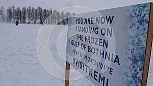 The frozen gulf of Bothnia, Finland photo
