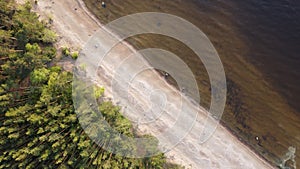 Gulf of Finland beach summer aerial photo