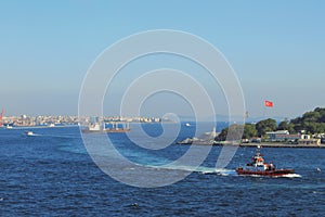 Gulf Golden Horn and Bosphorus strait. Istanbul, Turkey