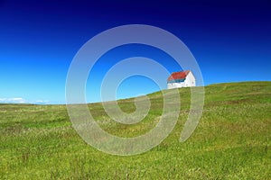 Gulf Islands National Park Historic Foghorn Station at East Point on Saturna Island, British Columbia, Canada