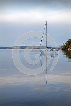 Gulf Islands Sailboat, British Columbia vertical