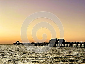 Gulf of Mexico Naples Florida pier sunset
