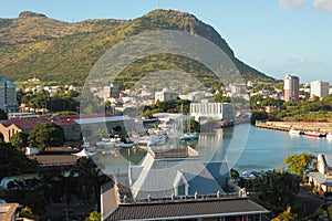 Gulf at mountain foot to Port Louis, Mauritius