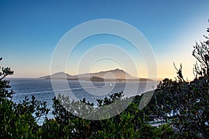 In the Gulf of Naples, the islands of Procida and Ischia.