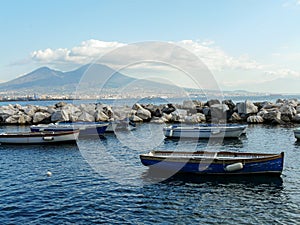 The Gulf of Naples and the Mount Vesuvius