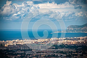 The Gulf Of Palermo, In The South Of Italy In Summer