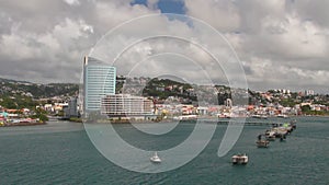 Gulf, pier and city. Fort-de-France, Martinique