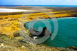 Gulf with saltworks in Cabo de la Vela, Guajira, Colombia photo