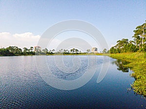 Gulf State Park lake in Gulf Shores, Alabama on the gulf coast usa