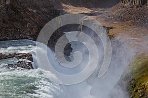 Gulfoss the biggest waterfall of Iceland