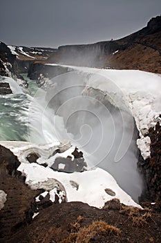 Gulfoss waterfall in Iceland.