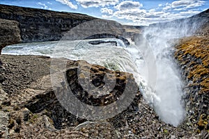 Gulfoss waterfall in iceland