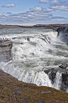 Gulfoss waterfall in iceland