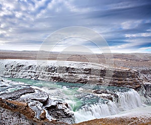 Gulfoss waterfall in Iceland