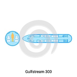 Gulfstream 300 airplane scheme. Civil Aircraft Guide photo