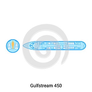 Gulfstream 450 airplane scheme. Civil Aircraft Guide photo