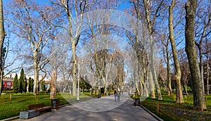 Gulhane Park, located near Topkapi Palace. Istanbul, Turkey photo