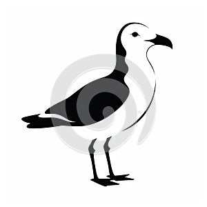 Gull Bird Silhouette Icons - Vector Silhouette Clip Art