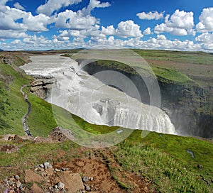 Gullfoss fall on the Iceland