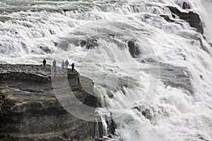 Gullfoss waterfall along the golden circle, Iceland