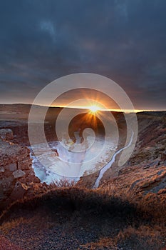 Gullfoss waterfall iceland