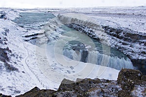 Gullfoss Waterfall, Iceland.