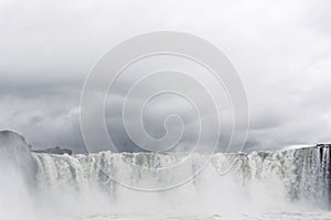 Gullfoss waterfall in Iceland, Europe on a cloudy day