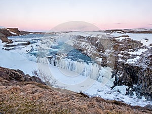 Gullfoss waterfall in Iceland