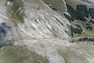 gully and barren slopes of Calvo peak, near Rocca di Corno, Rieti photo