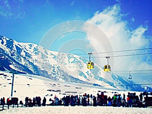 Gulmarg gondola in Kashmir India