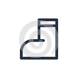 gumboot vector icon isolated on white background. Outline, thin line gumboot icon for website design and mobile, app development.