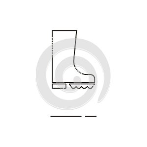 Gumboots thin line icon. Mbe minimalism style
