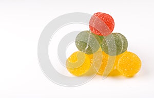 Gumdrops, Colorful Sugarcoated Marmalade balls. Traditional Scandinavian Christmas Candy photo