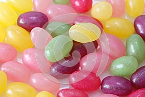 Gummies in a white background