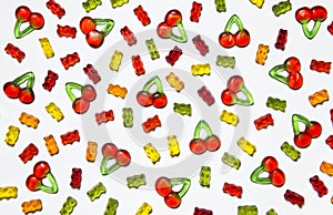 Gummy candy background