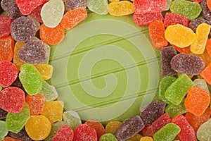 Gummy candy frame photo