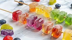 gummy candy kabobs, kids will love making gummy candy kabobs with different shapes and colors, a fun and tasty activity