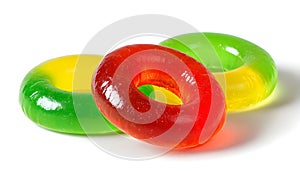 Gummy rings shaped cutter, isolated on white background