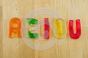 Gummy Words Vowels