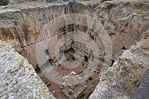 Gumusler Monastery and underground cave city in Nigde, Turkey photo