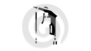 gun of air compressor glyph icon animation