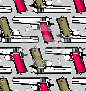 Gun and bullet pattern