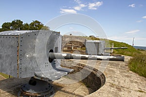 Gun bunkers at Fort Monroe