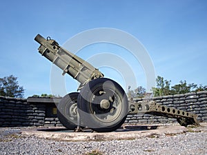 Gun cannon in bunker