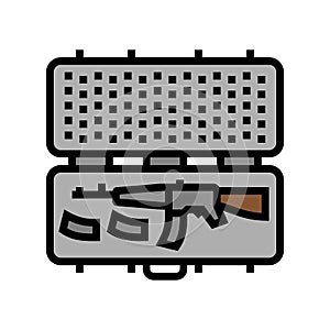 gun case color icon vector illustration