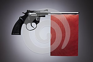 Gun crime concept of hand pistol