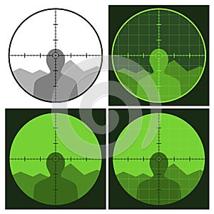 Gun crosshair sight photo